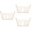 3Pcs Beige Metal Wire Basket for Bread Fruit and Table Storage 7
