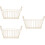 3Pcs Beige Metal Wire Basket for Bread Fruit and Table Storage 8
