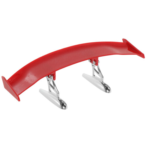 2Pcs Easy Install Red ABS Car Tail Wing Rear Spoiler Durable Decor 2