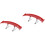 2Pcs Easy Install Red ABS Car Tail Wing Rear Spoiler Durable Decor 5