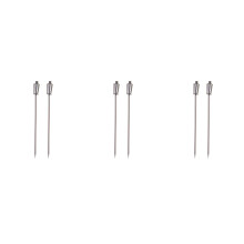 6Pcs Black Stainless Steel Cocktail Picks Reusable Fruit Forks for Bar