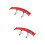 2Pcs Easy Install Red ABS Car Tail Wing Rear Spoiler Durable Decor 8
