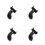 4Pcs Comfortable Black Shoulder Rest Pad for Violin 9