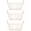 3Pcs Beige Metal Wire Basket for Bread Fruit and Table Storage 9