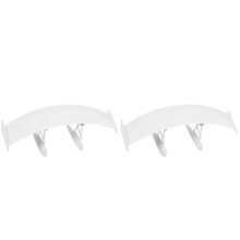 2Pcs White Car Rear Tail Wing ABS Durable Universal Car Spoiler