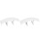 2Pcs White Car Rear Tail Wing ABS Durable Universal Car Spoiler 1