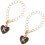 8Pcs Durable Black Aluminum Letter Charms Chain for Decorative Use 2