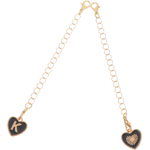 8Pcs Durable Black Aluminum Letter Charms Chain for Decorative Use 2