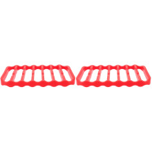 2Pièces Dessous De Plat Silicone Rouge Résistant Chaleur Antidérapant