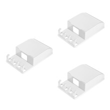 3Pcs Durable Waterproof Plug Cover Adhesive White Socket Protector Box