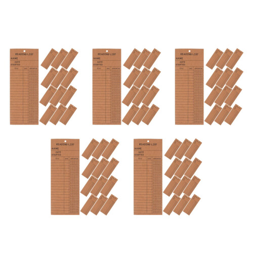 250Pcs Paper Library Card Bookmarks for Reading Tracking