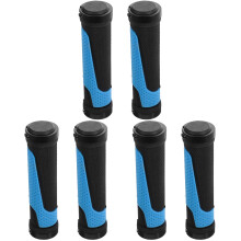 3Paren Paar Blauwe Rubberen Handvat Covers Anti-Slip Voor Mountainbike