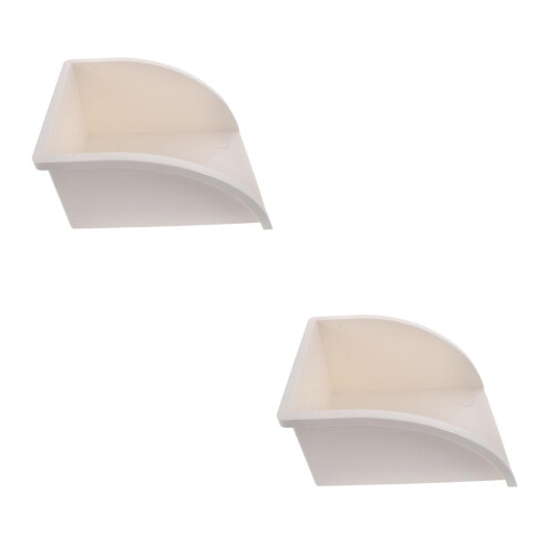 2Pcs White PVC Downspout Splash Block Gutter Connector for Water Flow 2