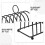 5Pcs Multifunctional Rack Stainless Steel Bread Holder 8