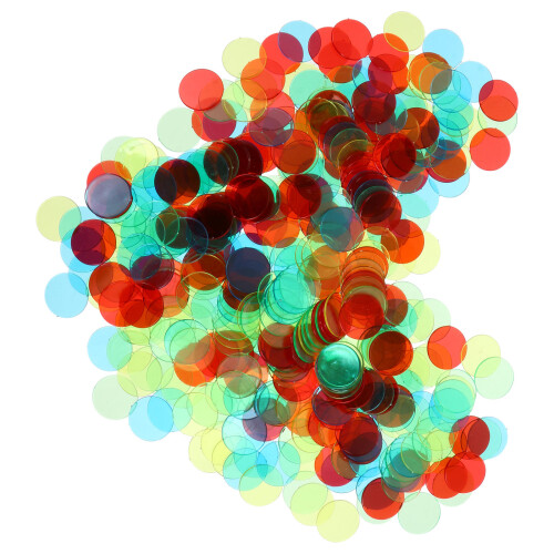 2Sets Clear Plastic Chips Colorful Markers for Fun Learning Play 1