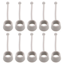10Pcs Portable Silicone Finger Strength Trainers Yellow for Rehab Use
