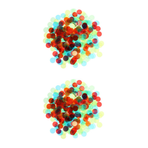 2Sets Clear Plastic Chips Colorful Markers for Fun Learning Play 2