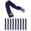 20Pcs Adjustable Cotton Mini Scarf Dark Blue Doll Accessory 2