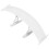 2Pcs White Car Rear Tail Wing ABS Durable Universal Car Spoiler 3
