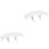 2Pcs White Car Rear Tail Wing ABS Durable Universal Car Spoiler 4