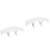 2Pcs White Car Rear Tail Wing ABS Durable Universal Car Spoiler 5