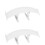 2Pcs White Car Rear Tail Wing ABS Durable Universal Car Spoiler 6