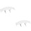 2Pcs White Car Rear Tail Wing ABS Durable Universal Car Spoiler 7