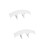 2Pcs White Car Rear Tail Wing ABS Durable Universal Car Spoiler 8