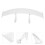 2Pcs White Car Rear Tail Wing ABS Durable Universal Car Spoiler 10