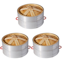 3Sets Steamer for Vegetables and Dumplings Home Use