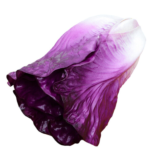2Pcs Purple Artificial Lettuce Decoration PU Fake Vegetable Props 2