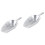2Pcs Silver Aluminum Food Scoop Ice Cube for Kitchen Use 5