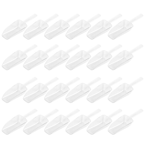 48Pcs Clear White Mini Scoops for Kitchen 1