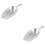 2Pcs Silver Aluminum Food Scoop Ice Cube for Kitchen Use 7