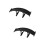 2Pcs Adjustable Black ABS Universal Rear Car Wing Spoiler 8