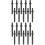 200Pcs Stable Iron Cribbage Pegs Black Metal Scoring Set 5
