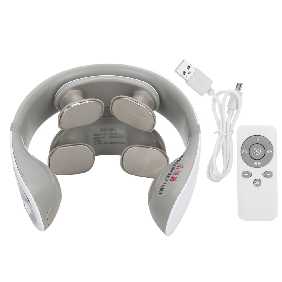 Cordless Neck Massager For Pain Relief Deep Tissue Stimulation And Intelligent Remote Control For Effortless Operation