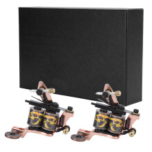 Retro Style Tattoo Coil Machine, Micro Adjustment Capability High Flexible Spring Smooth Tattoo Experience for Detail-Oriented Artists