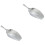 2Pcs Silver Aluminum Alloy Multi-Use Ice Scoop Kitchen Scoop with Grip 4