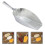 2Pcs Silver Aluminum Alloy Multi-Use Ice Scoop Kitchen Scoop with Grip 10