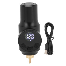 Tattoo Battery Power Supply Unit, Digital Display LCD Voltage Monitor Wireless Rechargeable Tattoo Machine with Adjustable Output4-12V Including Dot