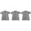 3Pcs Short Sleeve Grey Grooming Clothes Durable Professional 3