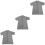 3Pcs Short Sleeve Grey Grooming Clothes Durable Professional 4