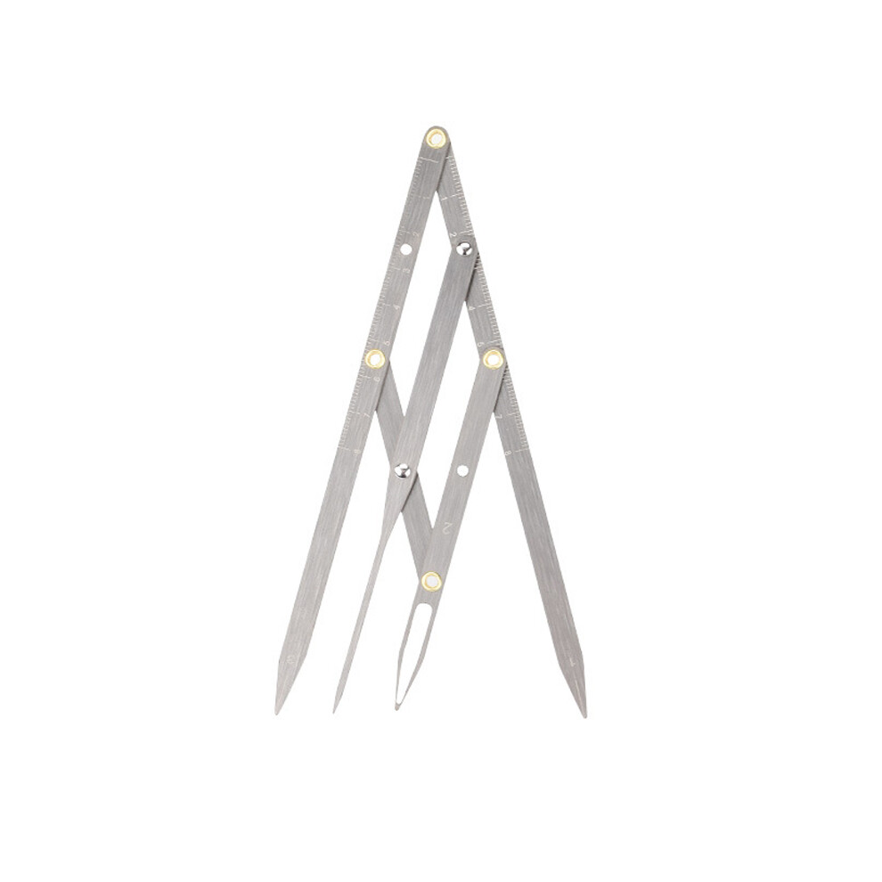 Symmetrical Eyebrow Mapping Tool Stainless Steel Golden Mean Ruler Three Point Positioning Caliper for Tattoo Makeup Artists Beginners