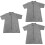 3Pcs Short Sleeve Grey Grooming Clothes Durable Professional 5
