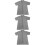 3Pcs Short Sleeve Grey Grooming Clothes Durable Professional 7