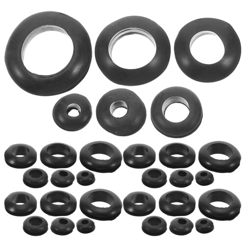 520Pcs Rubber Cable Grommet Assortment Black Waterproof Wire Seal Kit 2