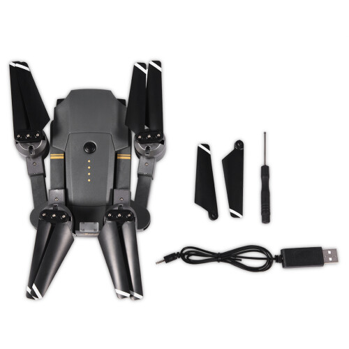 Smart Drone With HD Camera And Gesture Control, Foldable RC Quadcopter Featuring Real Time Transmission Wide Angle Lens Altitude Hold Function And3D