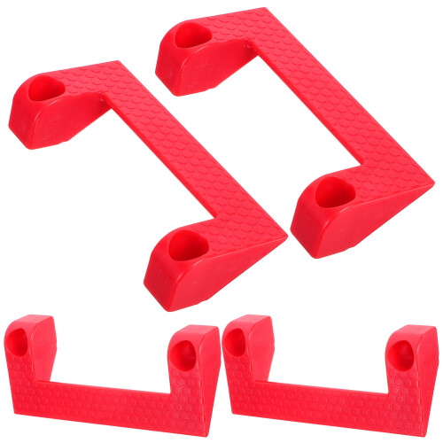 3Sets Red Plastic Tool Storage Rack Tape Measure Caliper Wall Hooks 1