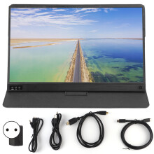 IPS Portable Monitor with USB-C HDMI, 15.6Inch HD Screen for Work and Play, Touchscreen Ready Dual Use Monitor with Stereo Sound and Anti Glare